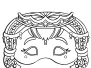 Páginas de Máscaras para colorir e imprimir para adultos