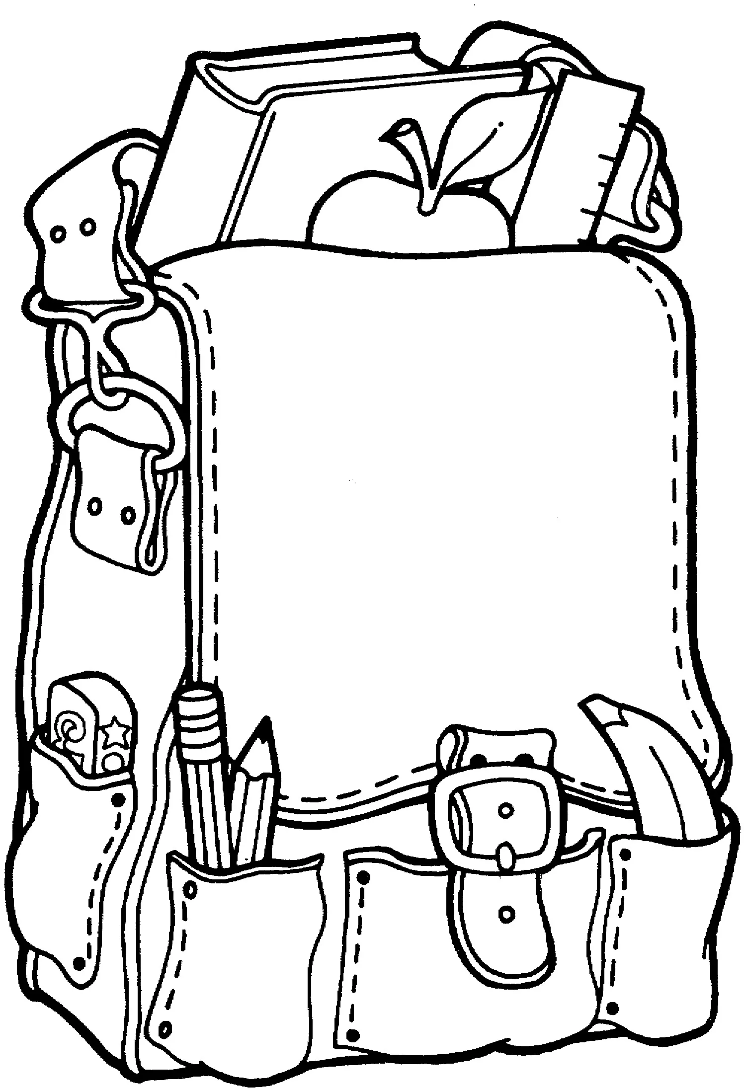 Desenhos simples para colorir de Escola para imprimir e colorir