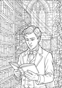 Momento Literário (Página de Livros e quadrinhos para colorir)