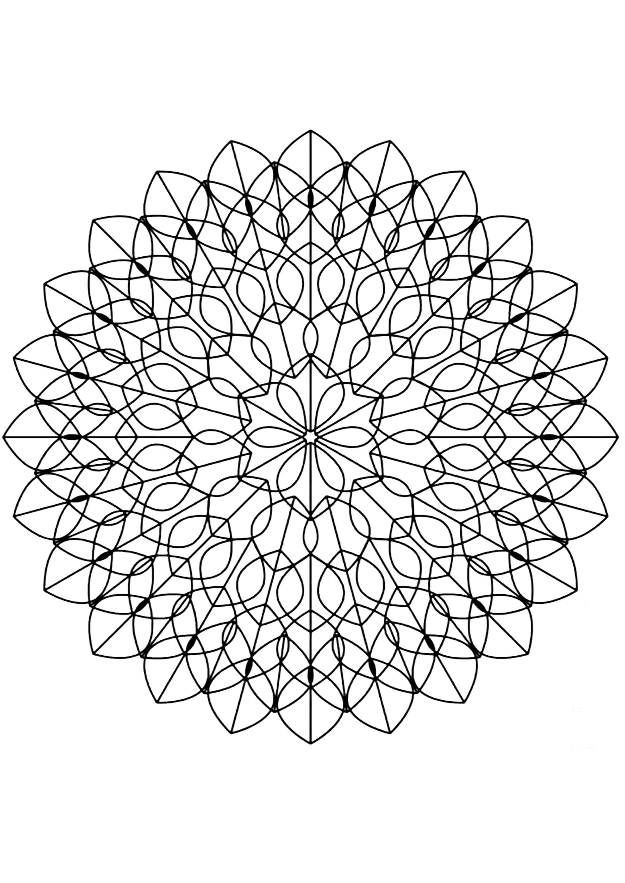 Mandala estranha (Página para colorir e imprimir para adultos)