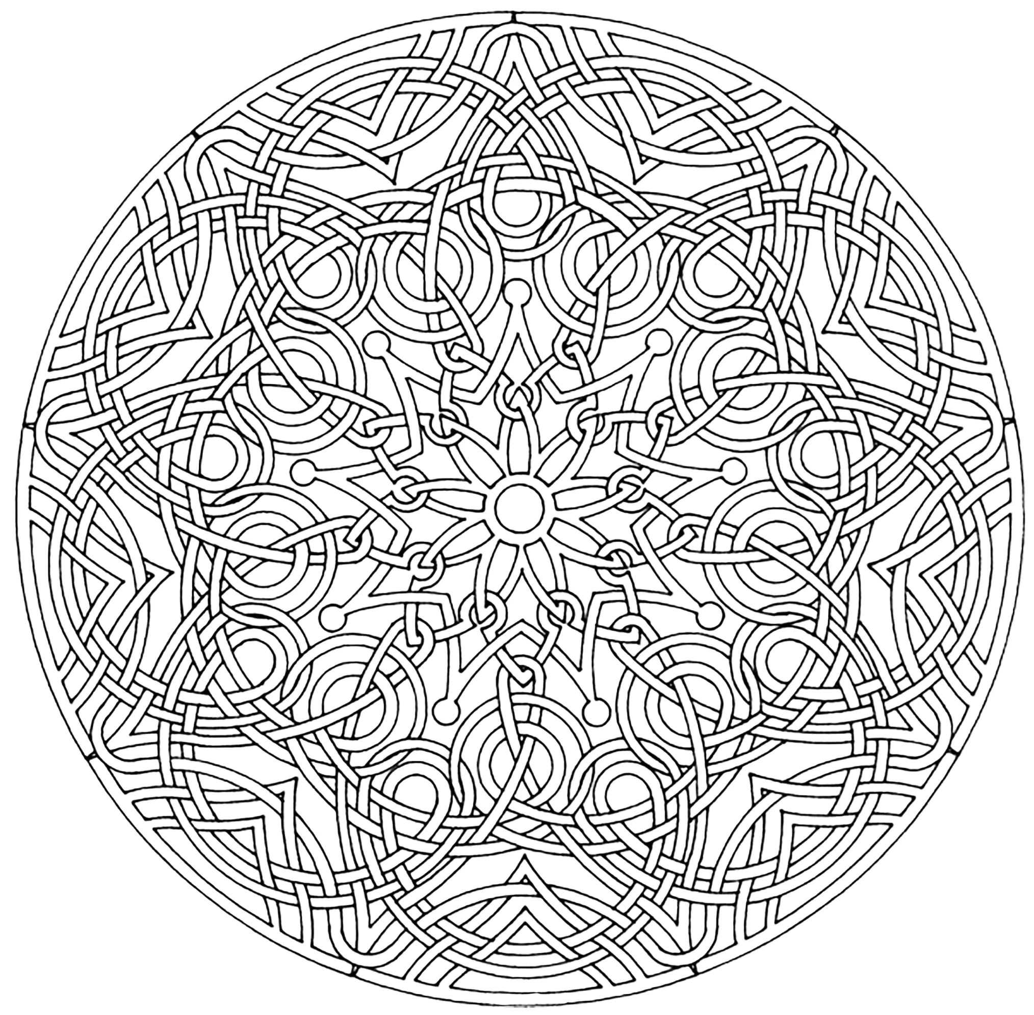 Desenhos para colorir para crianças de Mandalas