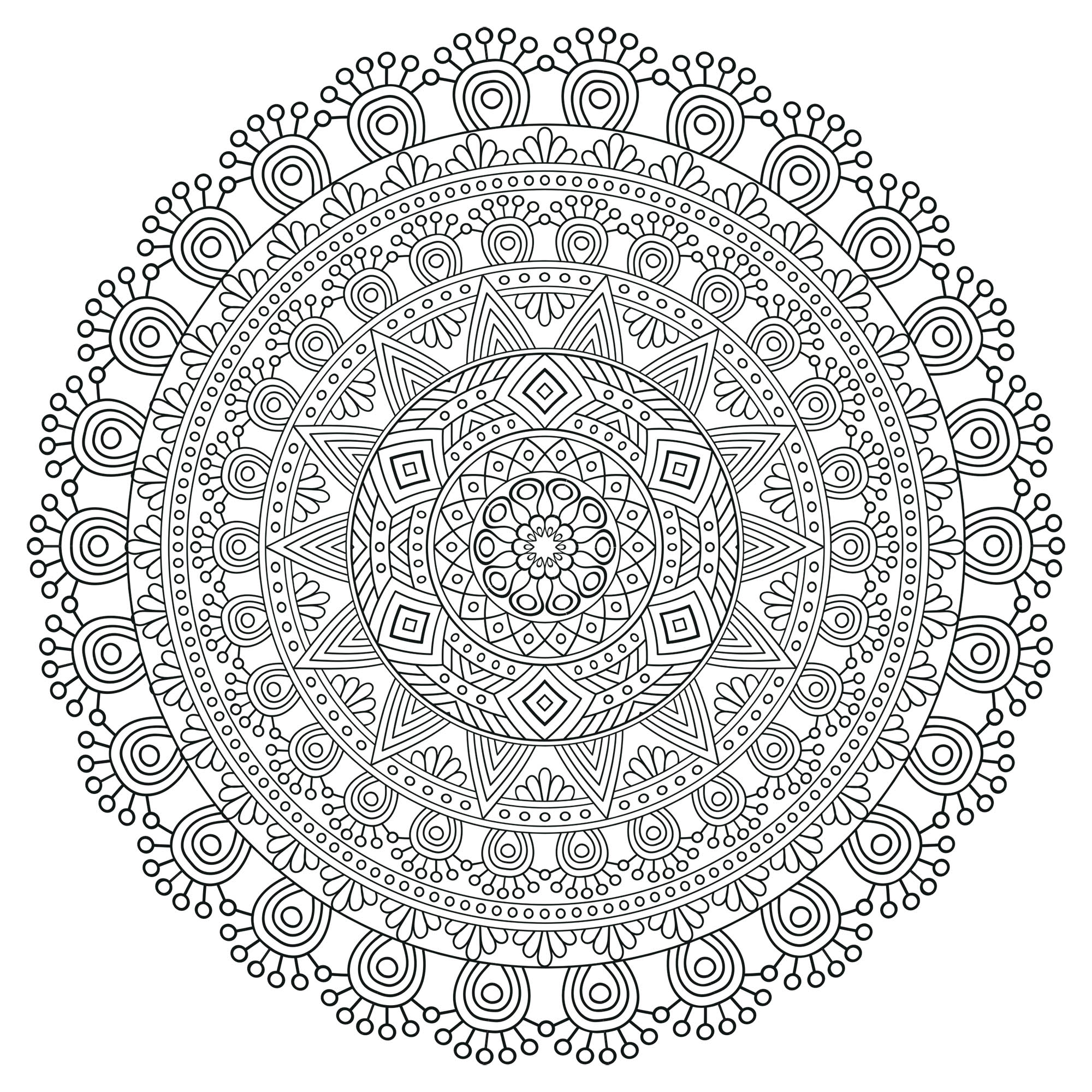 Desenhos para colorir de Mandalas para imprimir, Artista : Celine
