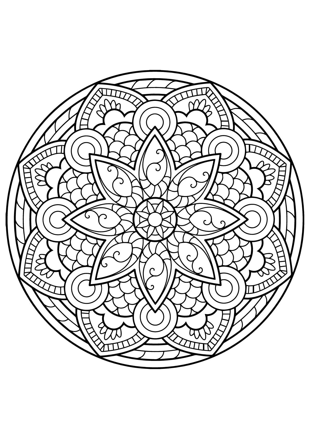 Mandala original do Livro de colorir grátis para adultos