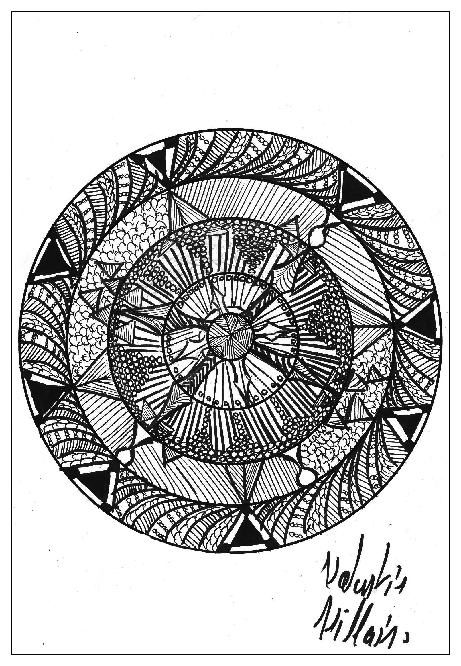 Desenhos para colorir de Mandalas para imprimir, Artista : Valentin