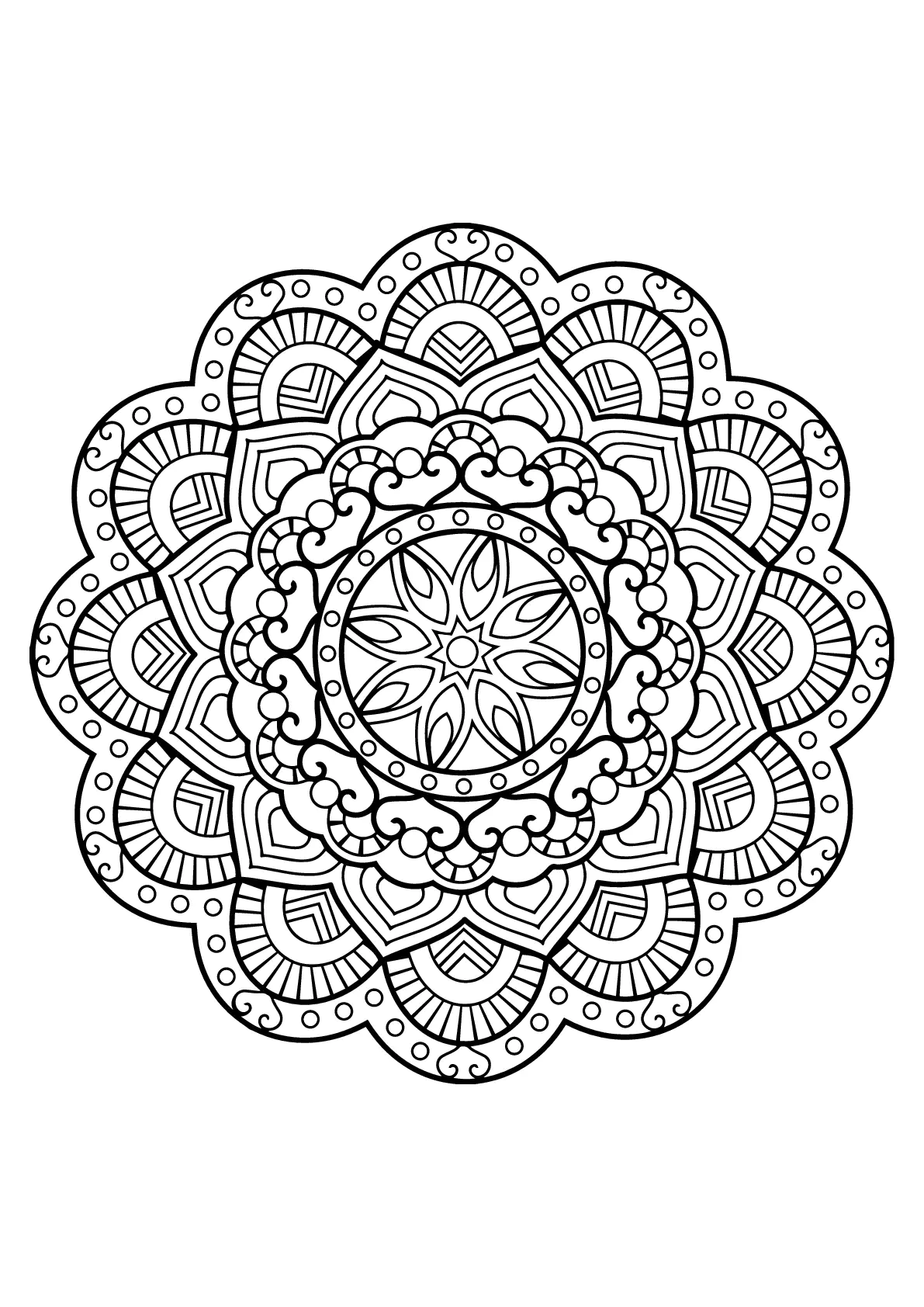 Mandala dos livros de colorir gratuitos para adultos - 26