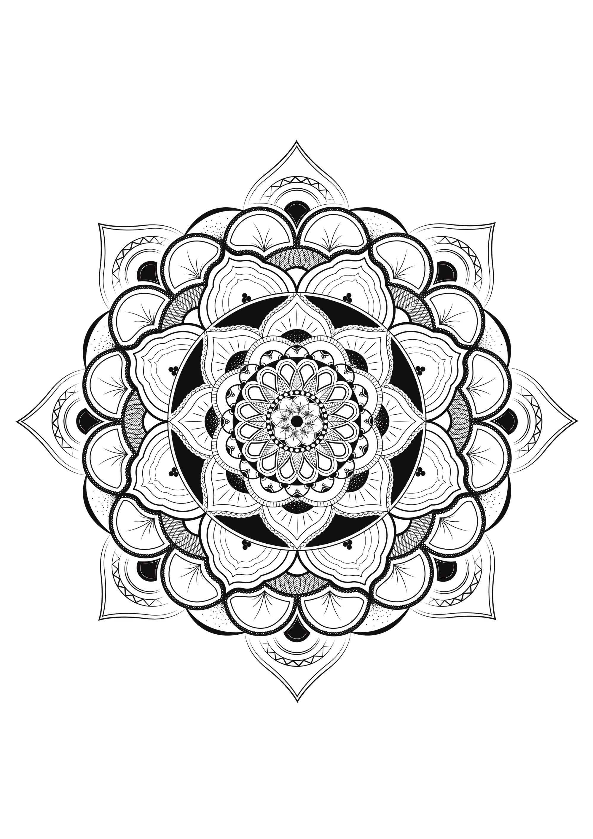 Desenhos para colorir de Mandalas para baixar, Artista : Louise