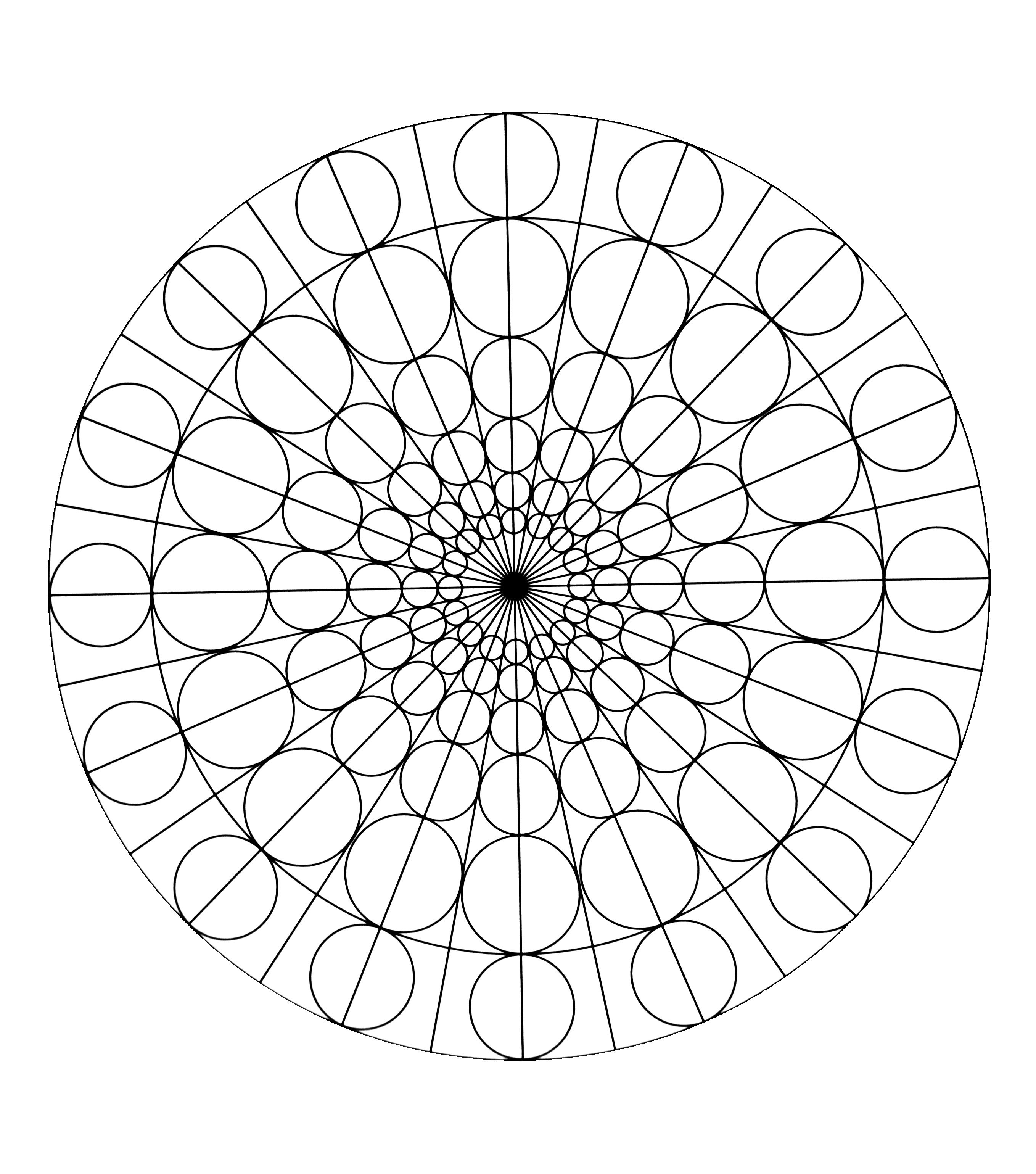 Livre-mandala-para-colorir-:-círculos (Página para colorir e imprimir para adultos)