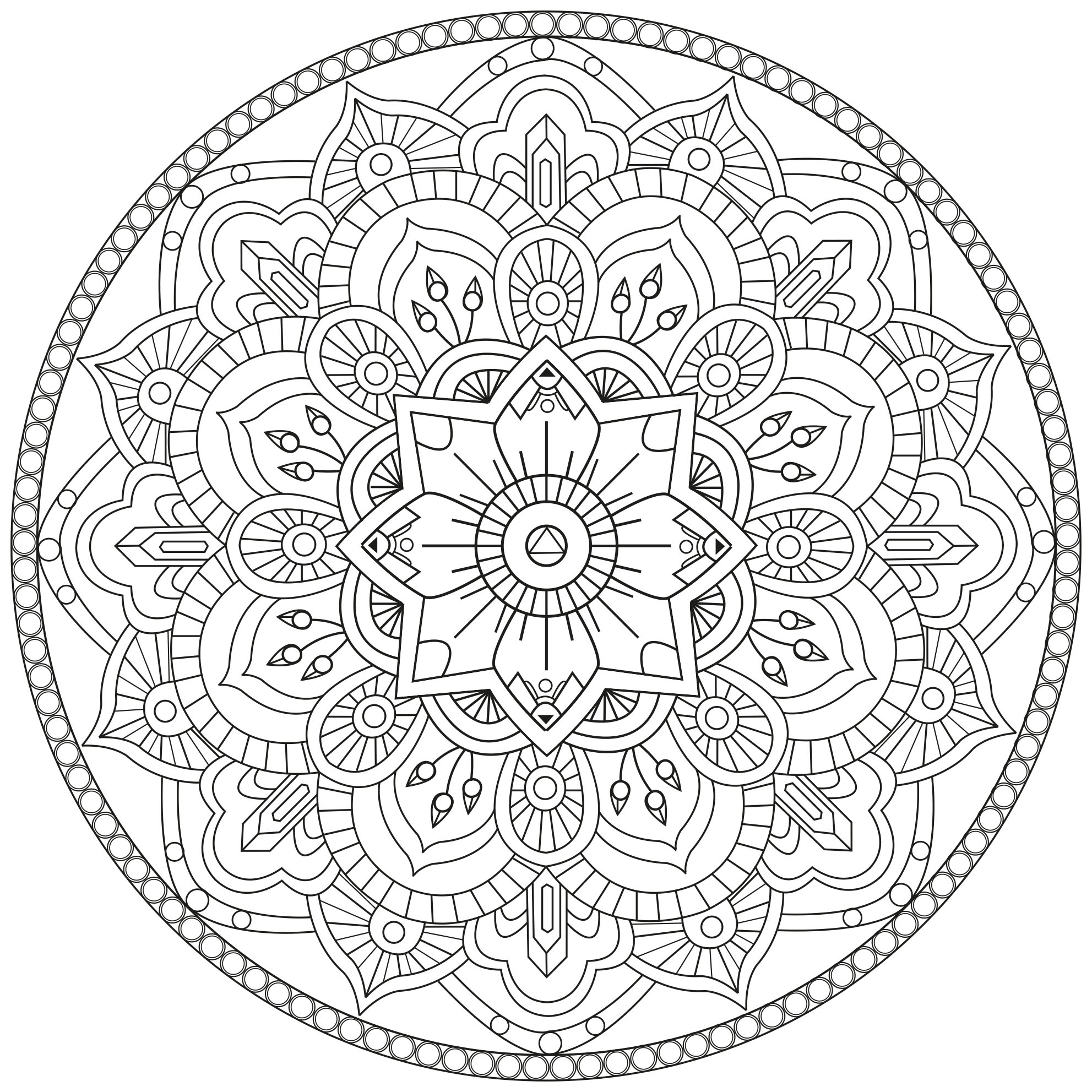 Desenhos para colorir de Mandalas para baixar, Artista : Pauline