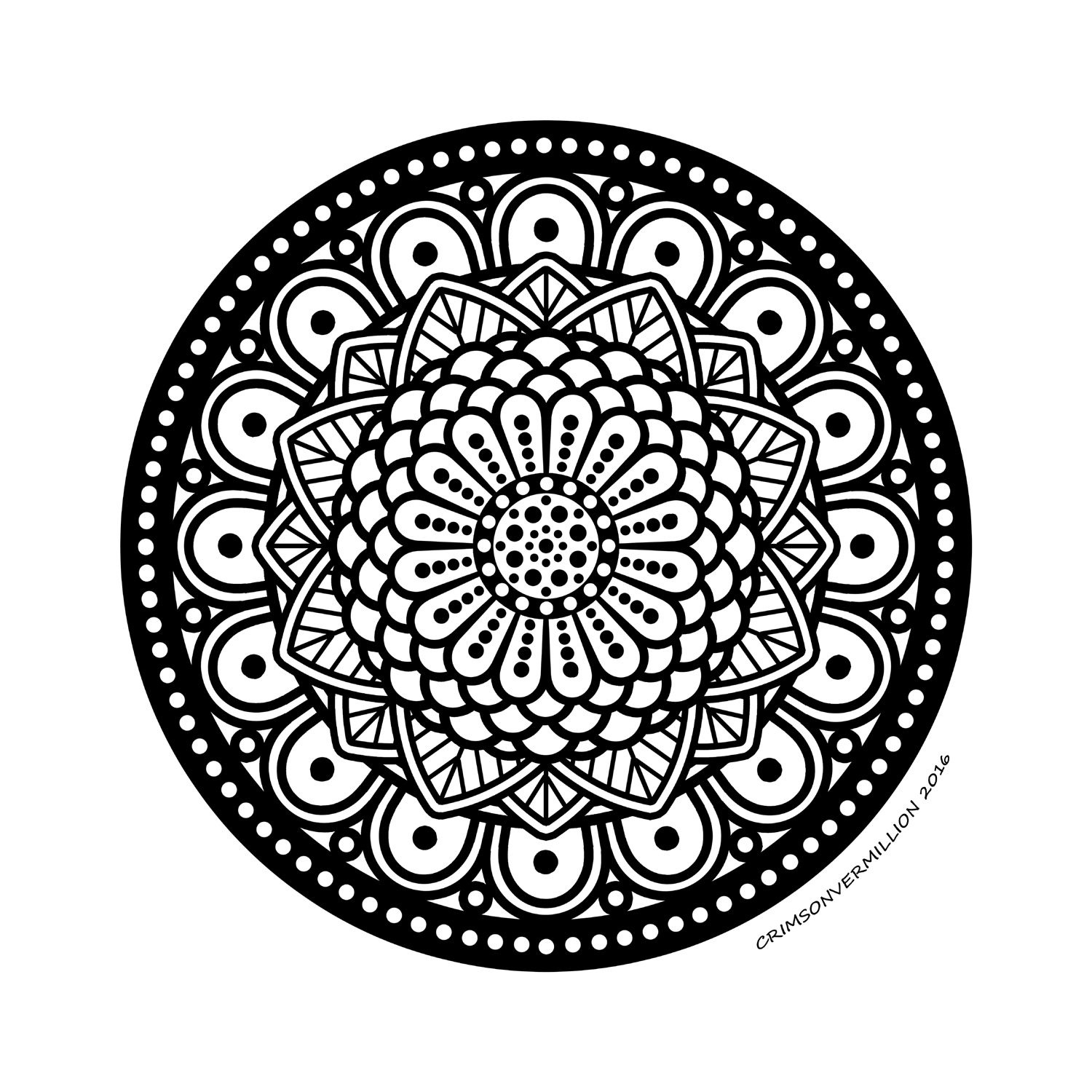 Página de Crimson Vermillion para colorir e imprimir para adultos : Canto das esferas
