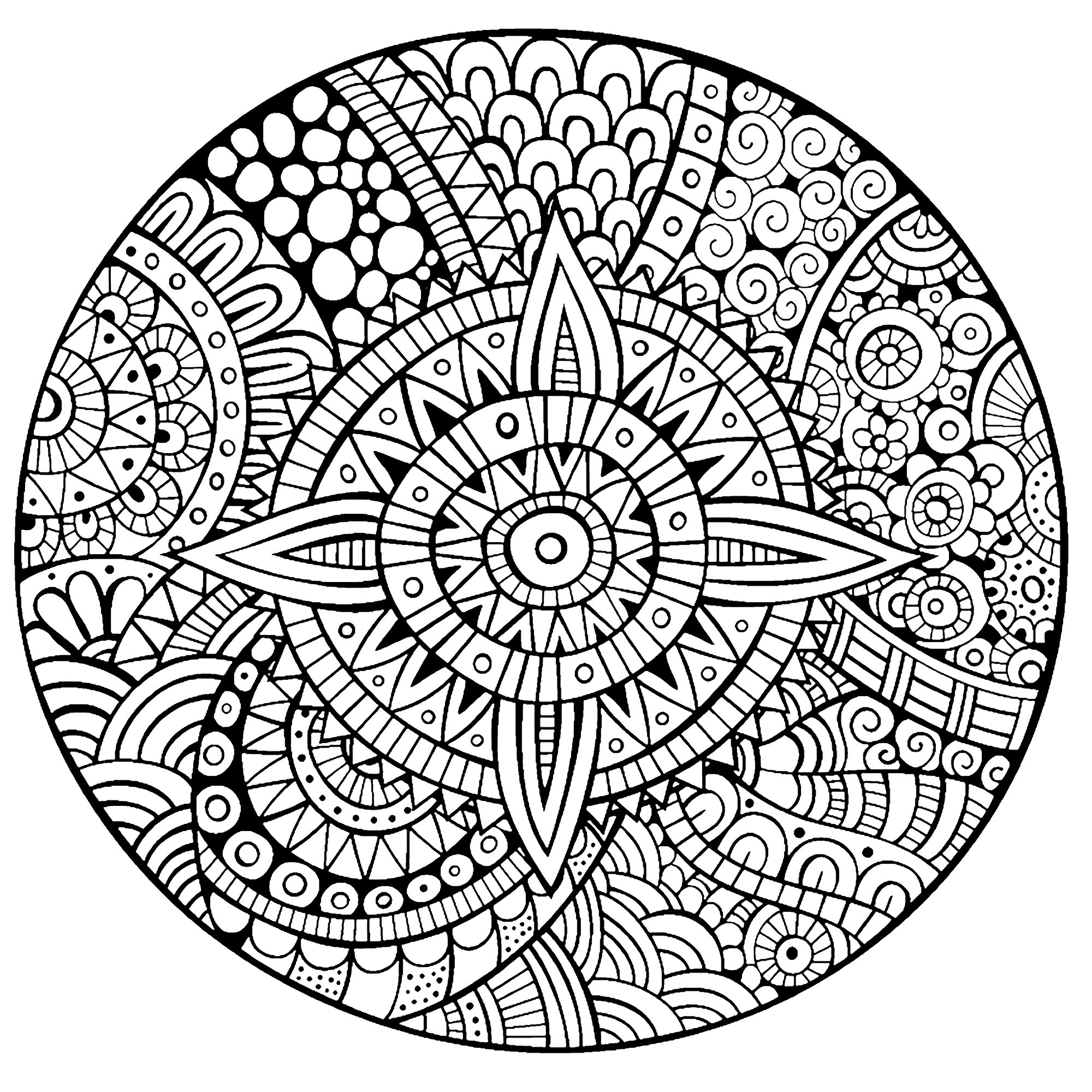 Desenhos grátis para colorir de Mandalas para imprimir e colorir