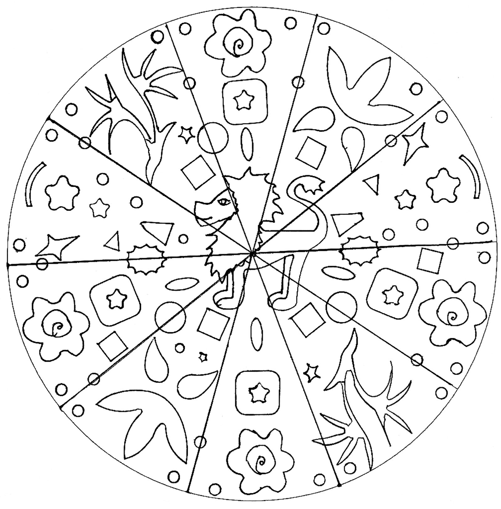 Desenhos grátis para colorir de Mandalas para imprimir e colorir, Artista : Domandalas