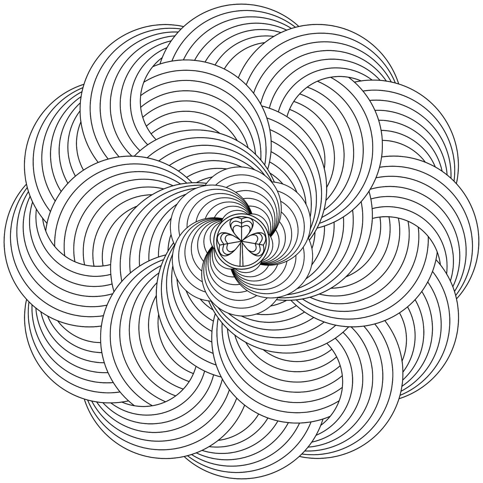 Mandala para descarregar em pdf - 7 - Imagem com :Arco-íris