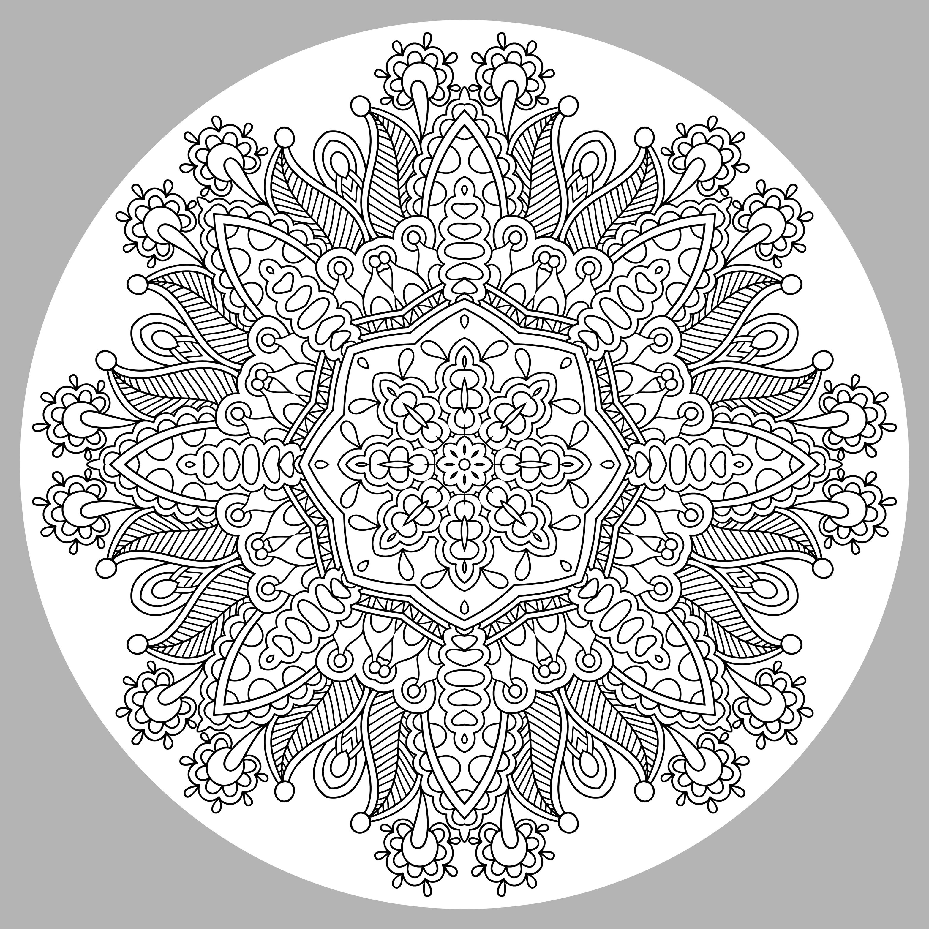 Desenhos para colorir para crianças de Mandalas para imprimir