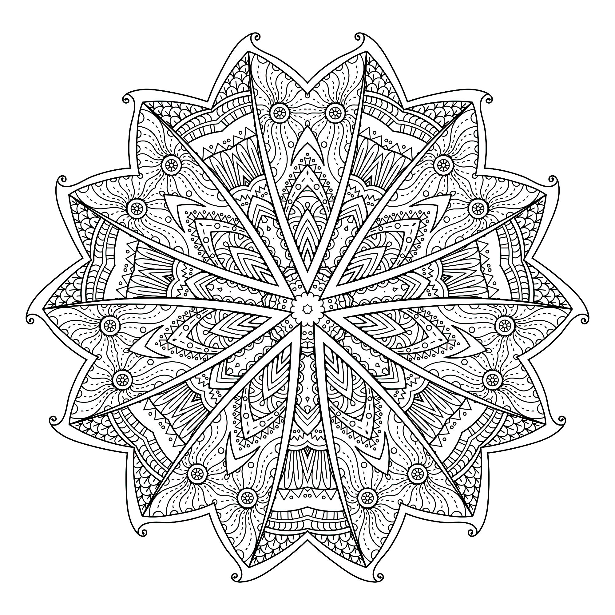 Mandala. Fundo decorativo abstracto. Motivos islâmicos, árabes, orientais, indianos, otomanos, yoga, Fonte : 123rf   Artista : drekhann