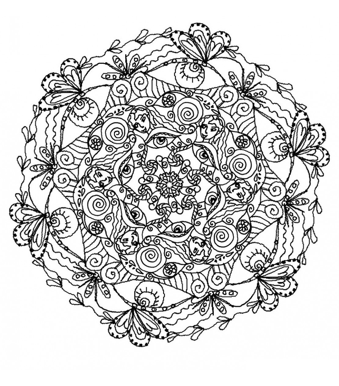 Desenhos para colorir gratuitos de mandalas para imprimir e colorir -  Mandalas - Just Color Crianças : Páginas para colorir para crianças