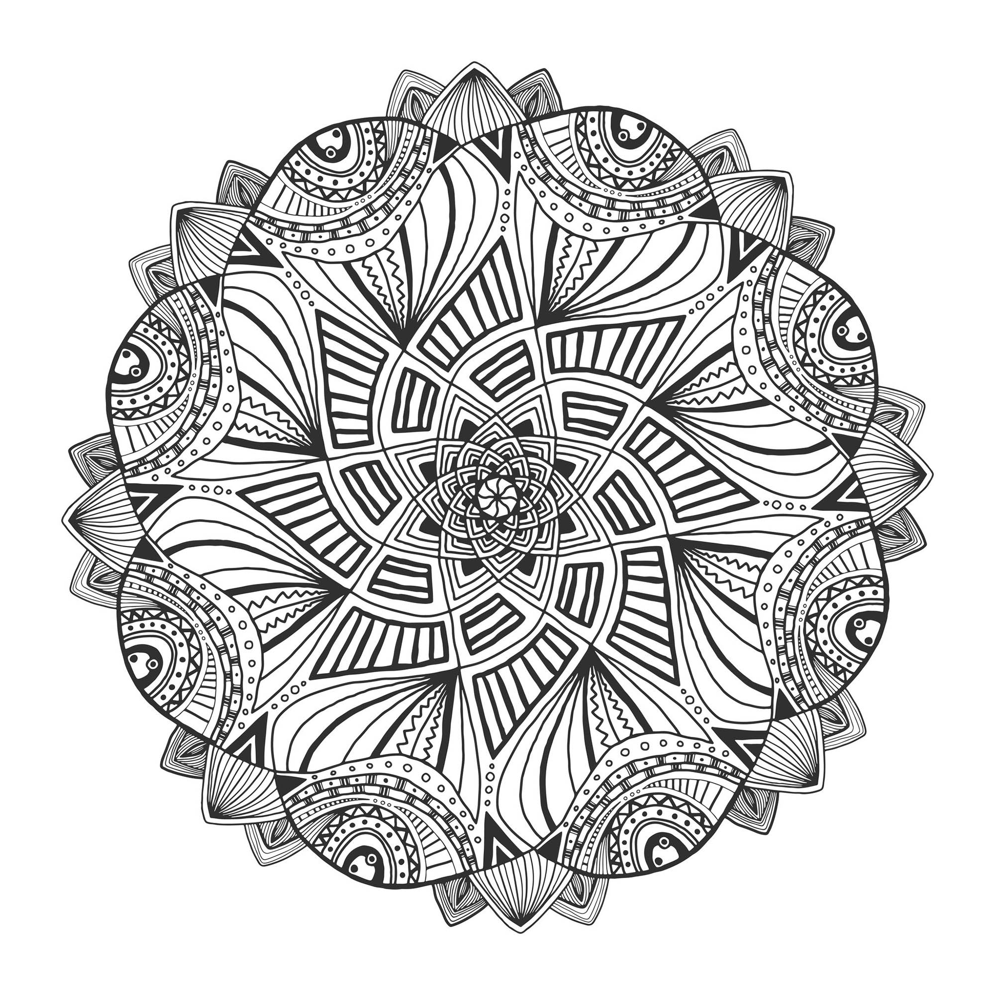 Mandala floral ornamental. Padrão de ornamento decorativo, Fonte : 123rf   Artista : worldion