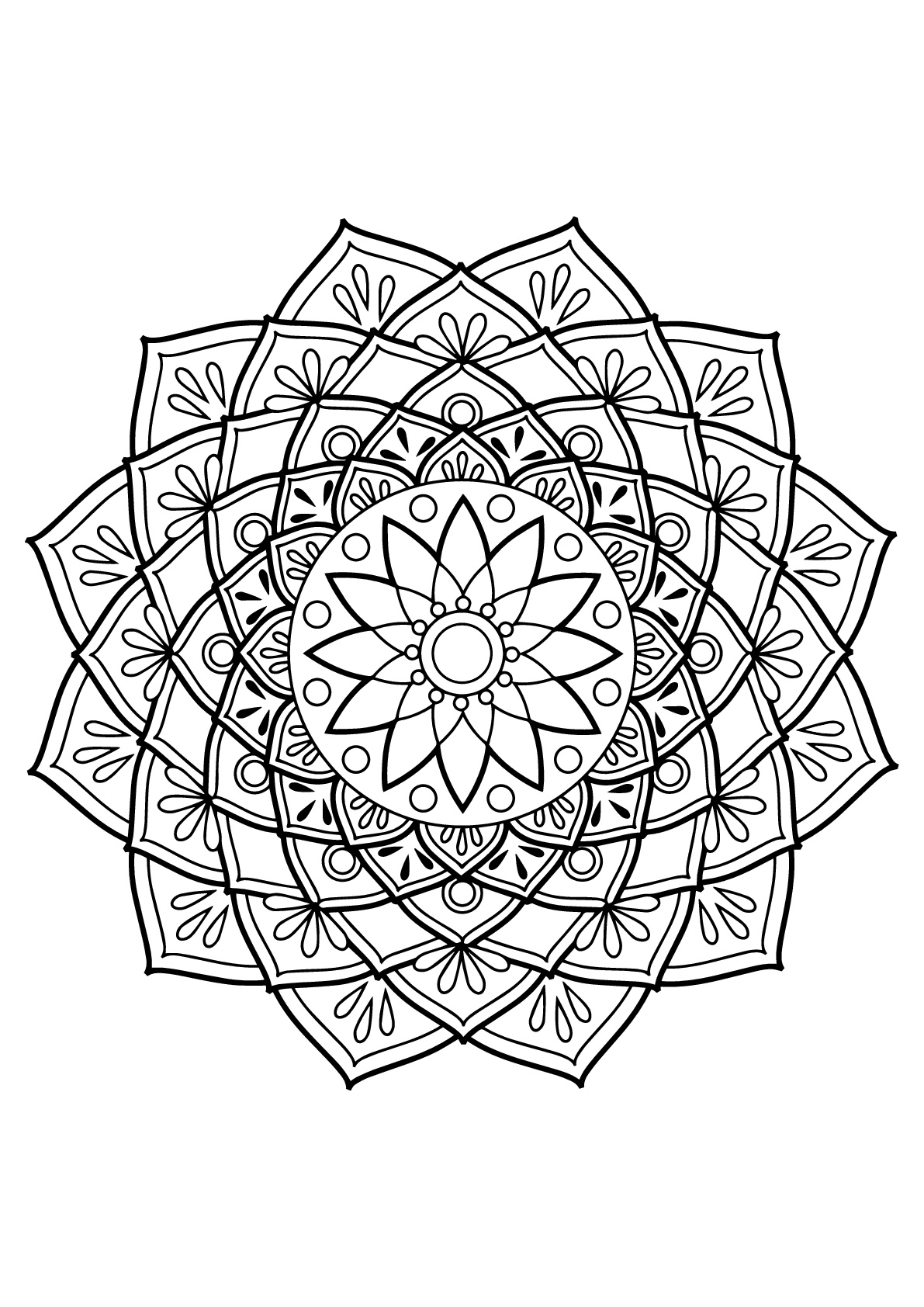 Mandala do Livro de colorir grátis para adultos Mandala do Livro de colorir grátis para adultos