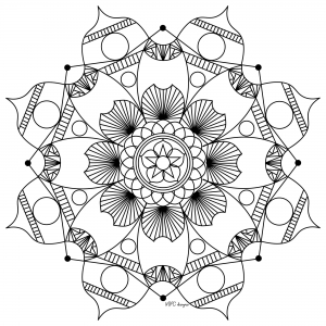 Desenhos para colorir gratuitos de Mandalas para crianças