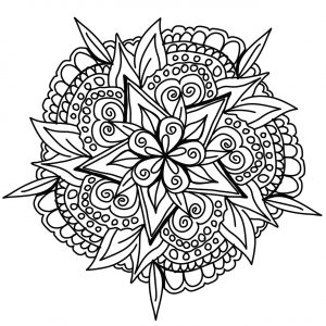 Mandala espetacular desenhada à mão