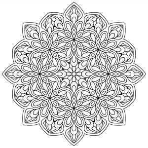 Desenhos para colorir de Mandalas gratuitos para crianças