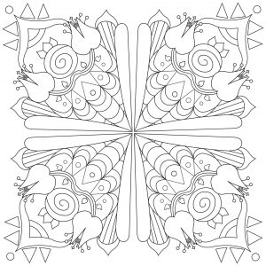 Mandala quadrangular florida