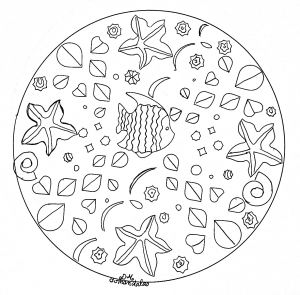 Domandalas : Desenhos simples para crianças para colorir de Mandalas