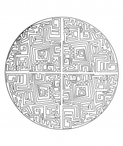 Free mandala ao cor : maze