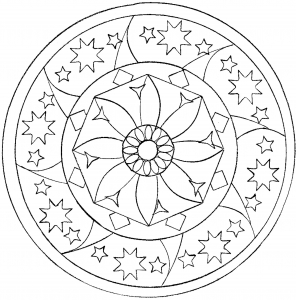 Desenhos para colorir gratuitos de Mandalas para imprimir