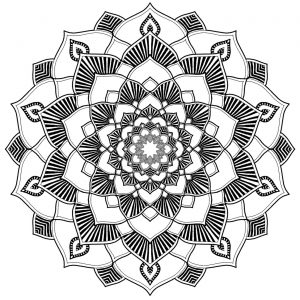 Mandala suavizante com padrões harmoniosos