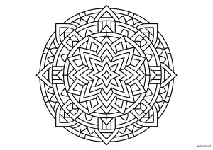 Estrela geométrica (Página de Mandalas para colorir)