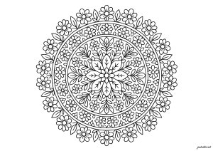Mandala floral com padrões delicados