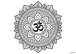 Zen Mandala para Serenidade (Página para colorir)