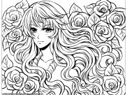 Páginas de Mangas para colorir e imprimir para adultos