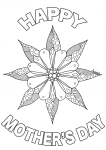 Desenhos para colorir para crianças de Dia das Mães