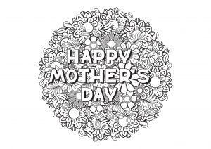 Dia das Mães : Feliz Dia da Mãe para colorir