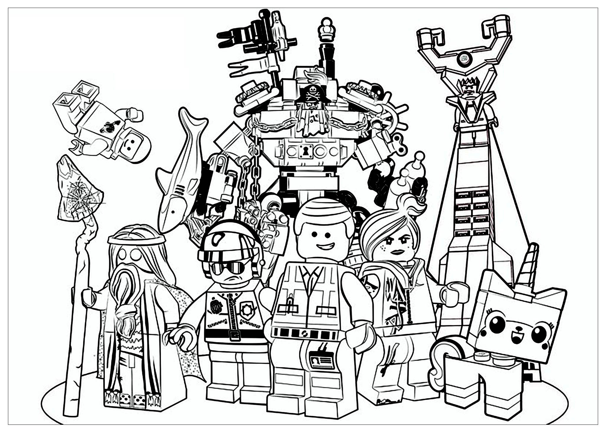 Desenhos de filmes Lego para colorir