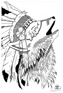 Desenhos para colorir de Nativos americanos gratuitos para crianças