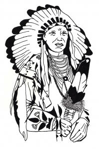 Desenhos para colorir gratuitos de Nativos americanos para imprimir