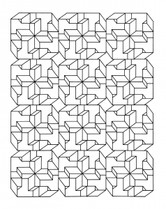 Desenhos para colorir de Op Art para imprimir e colorir