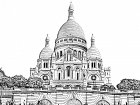 Desenhos simples para colorir para crianças de Paris, grátis, para baixar