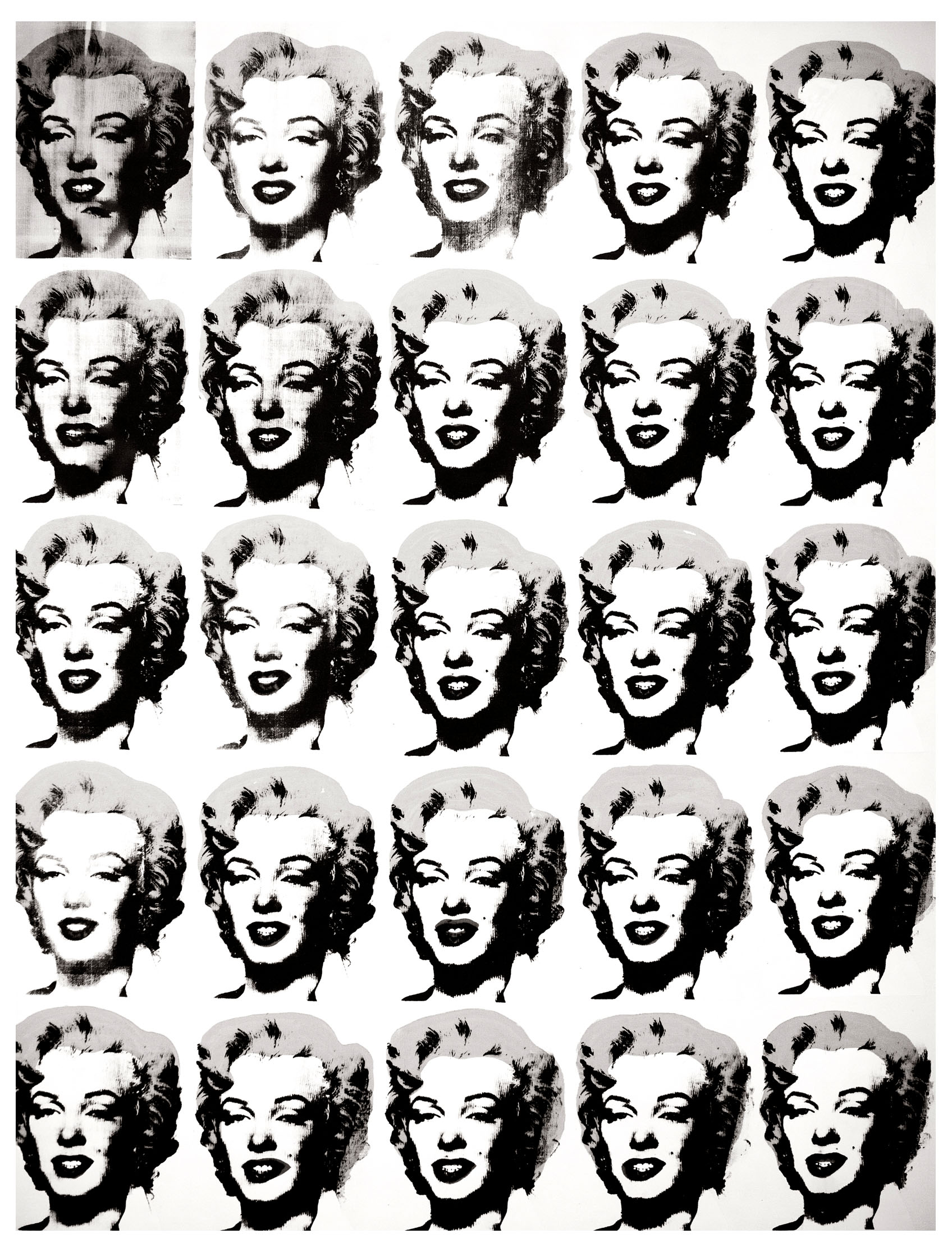 Andy Warhol - Vinte e cinco Marilyns coloridas revisitadas