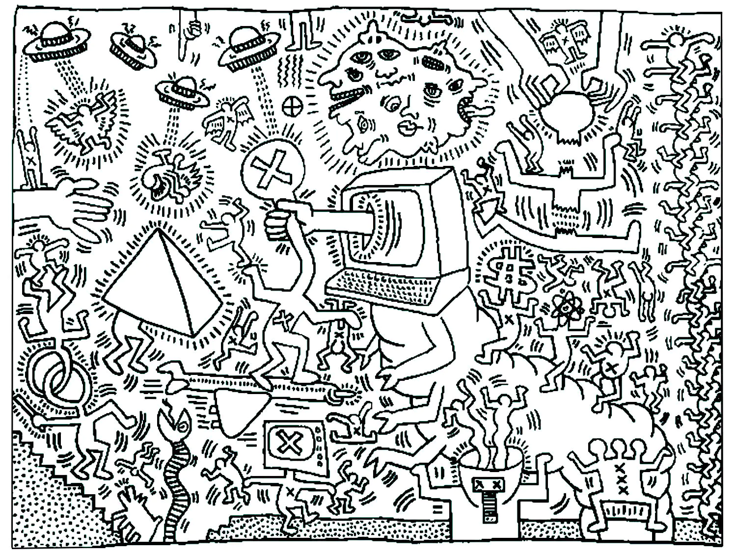 Desenhos para colorir de Arte pop para imprimir e colorir