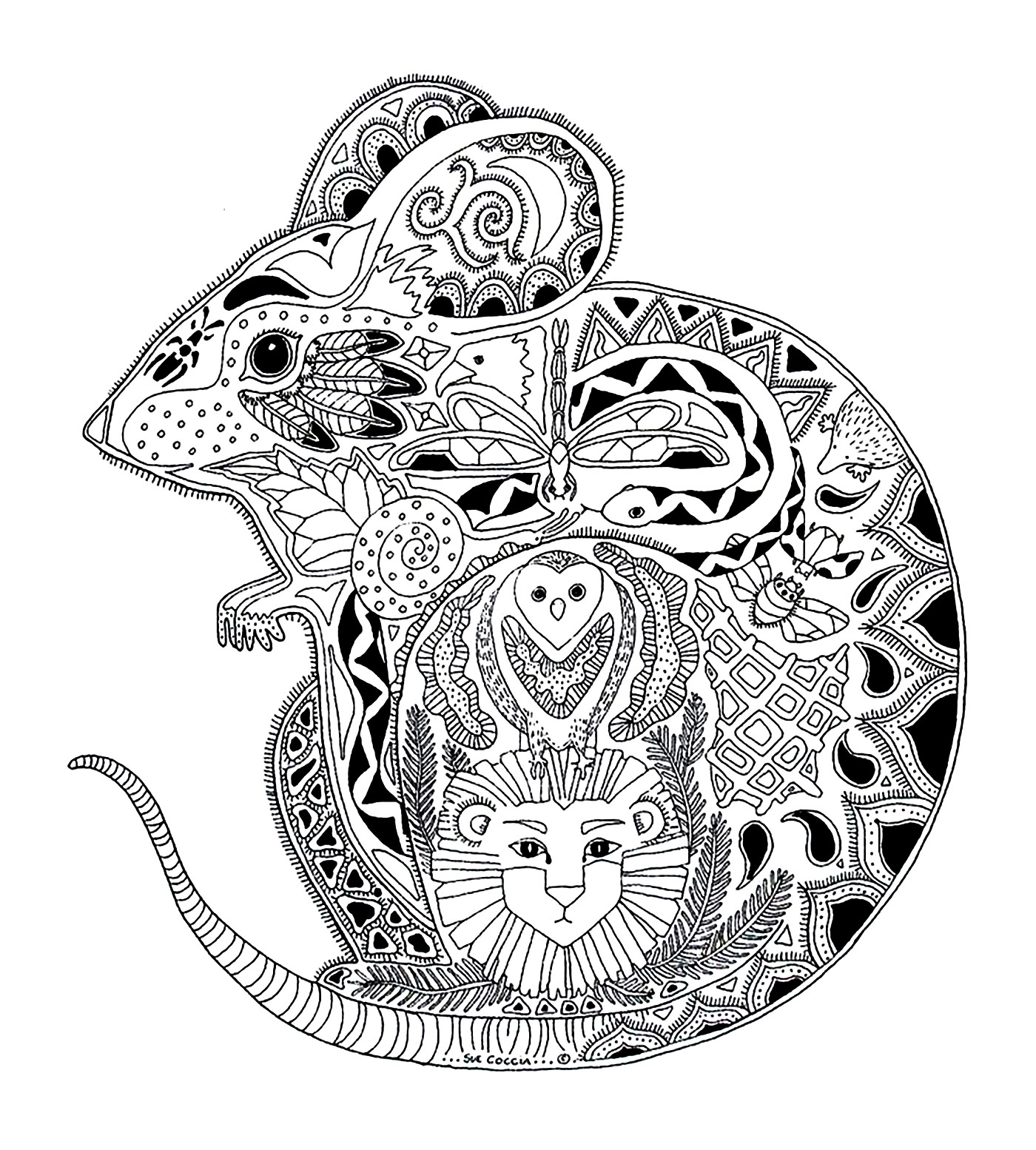 Desenhos para colorir de Ratos para imprimir