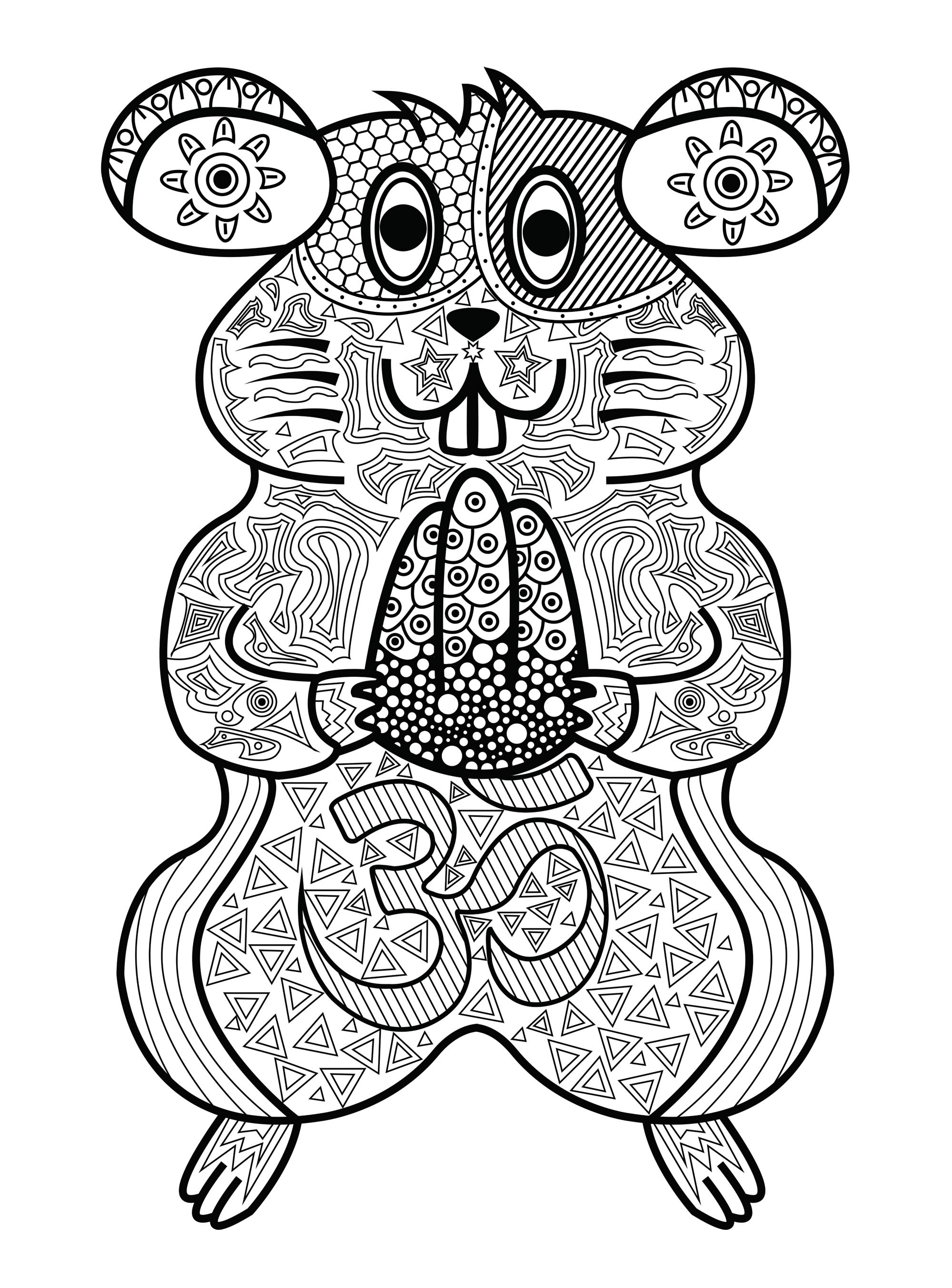 Desenhos para colorir para crianças de Esquilos e marmotas para imprimir, Artista : Caillou
