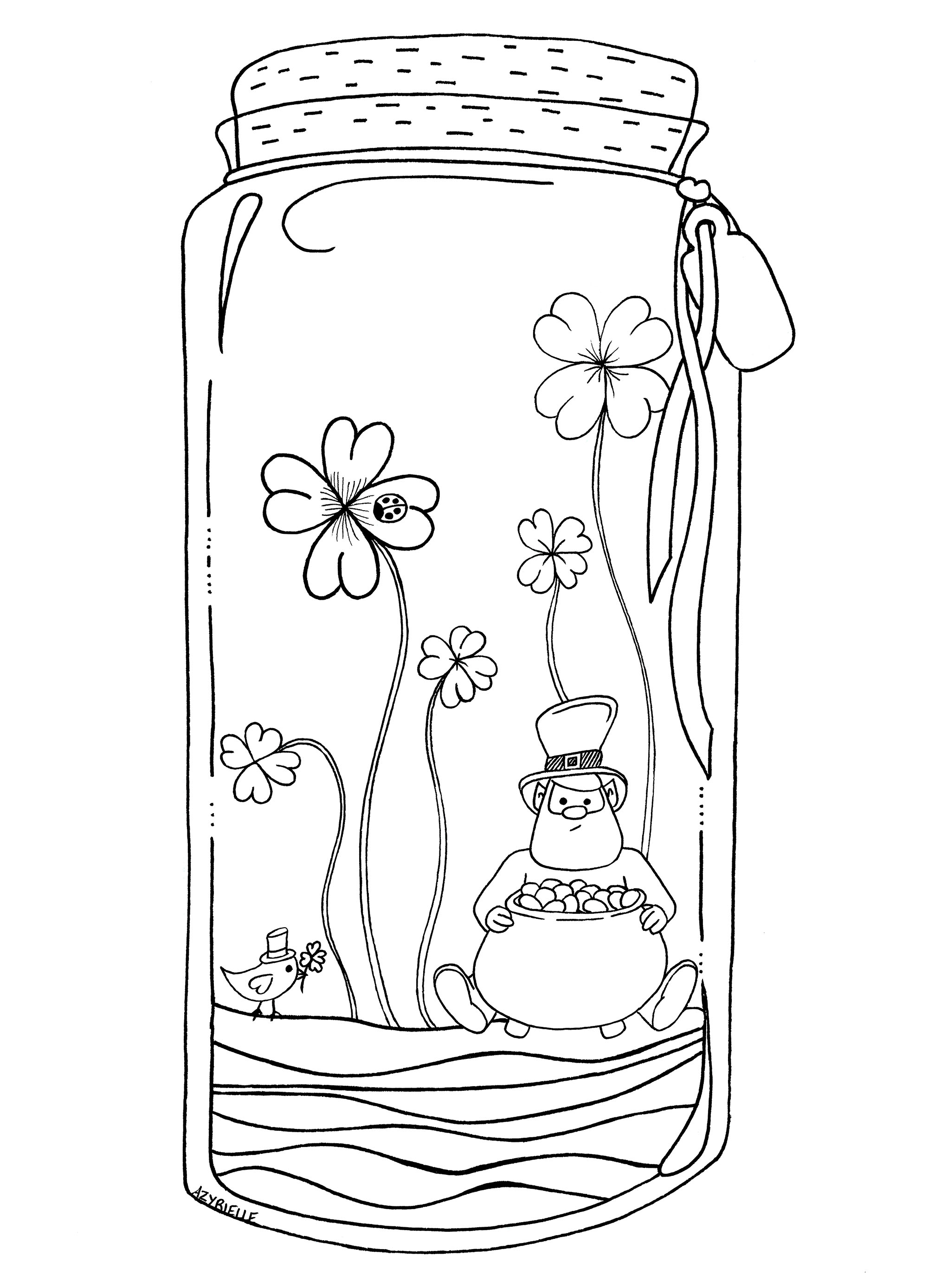 Desenhos incríveis para colorir de Dia de São Patricio para baixar