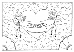 Desenhos para colorir gratuitos de Dia dos Namorados para imprimir e colorir