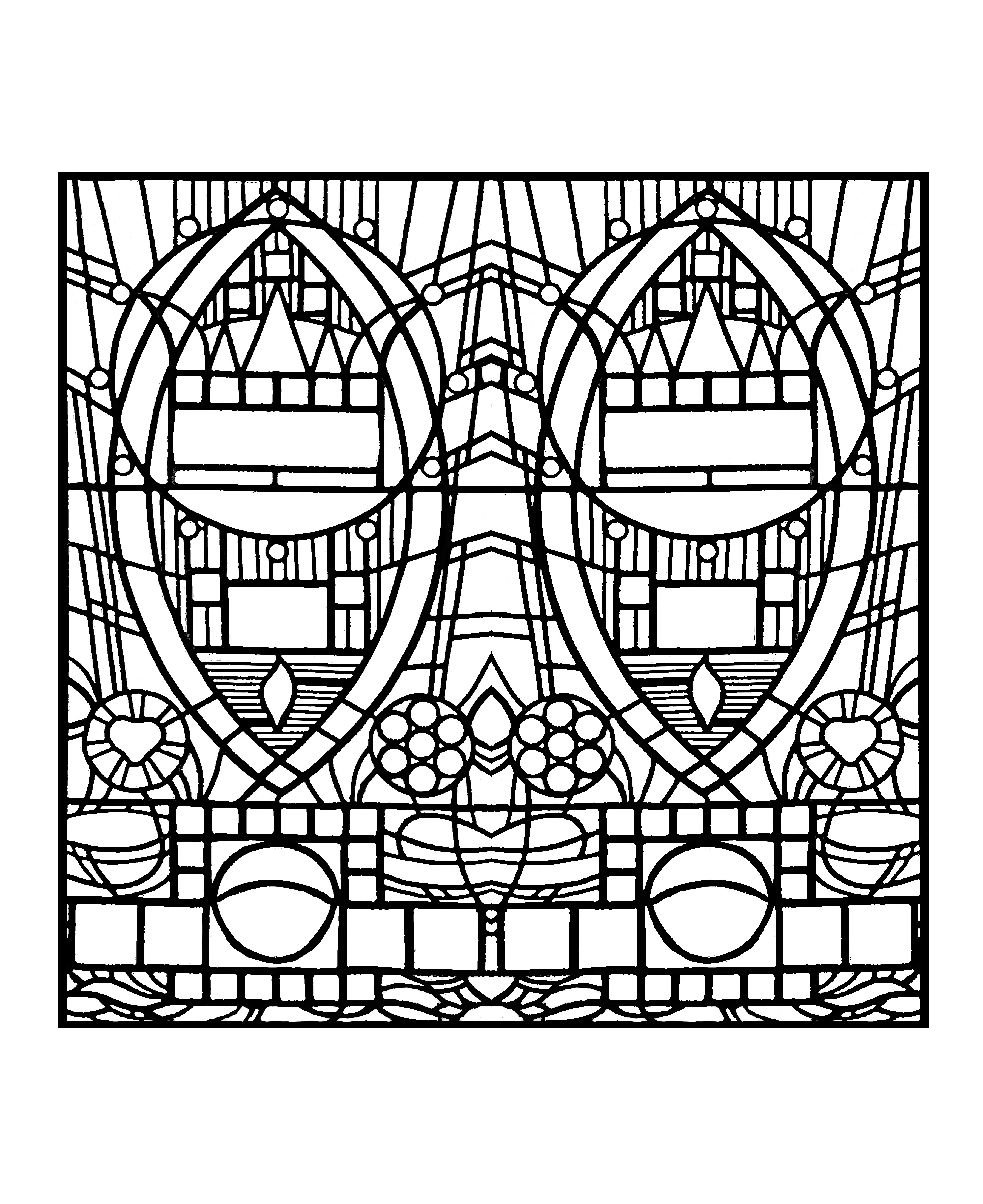 Desenhos grátis para colorir de Vitral para baixar