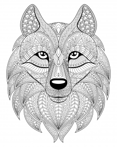 Desenhos para colorir de Lobos para crianças