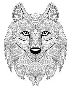 Desenhos para colorir de Lobos para crianças