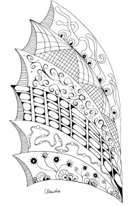 Coloriage zentangle simple 6 by claudia